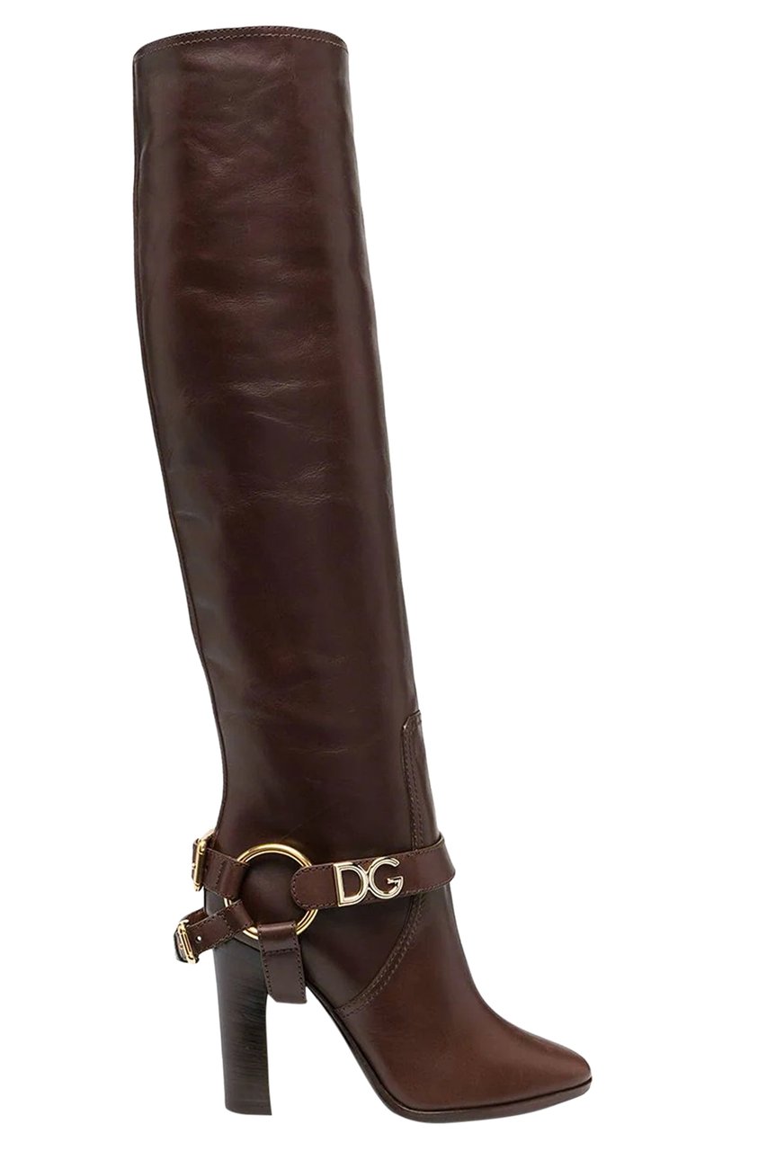 Dolce & Gabbana Dolce & Gabbana Leather Knee Boots Bruin