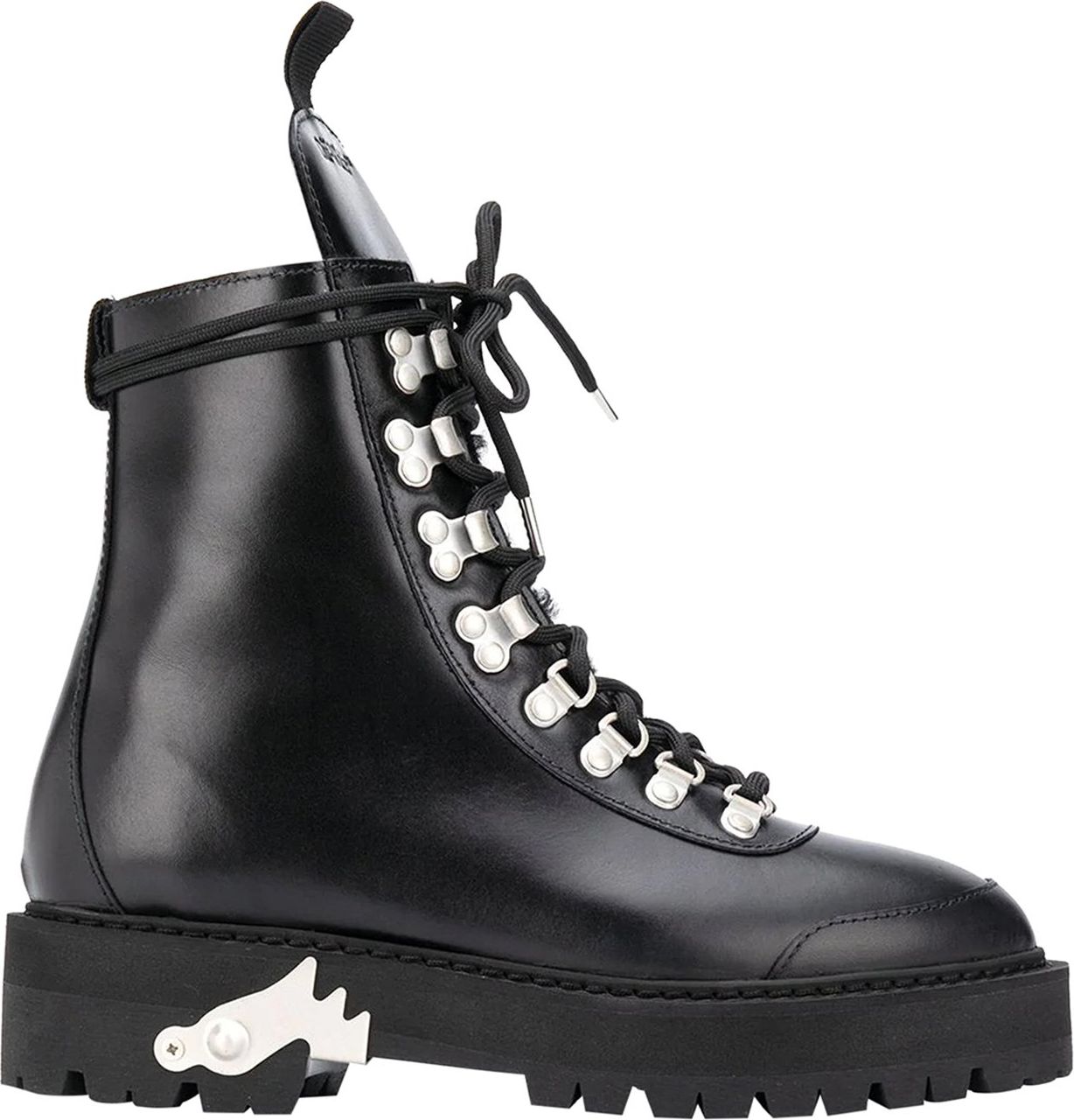 OFF-WHITE Off White Leather Ankle Boots Zwart