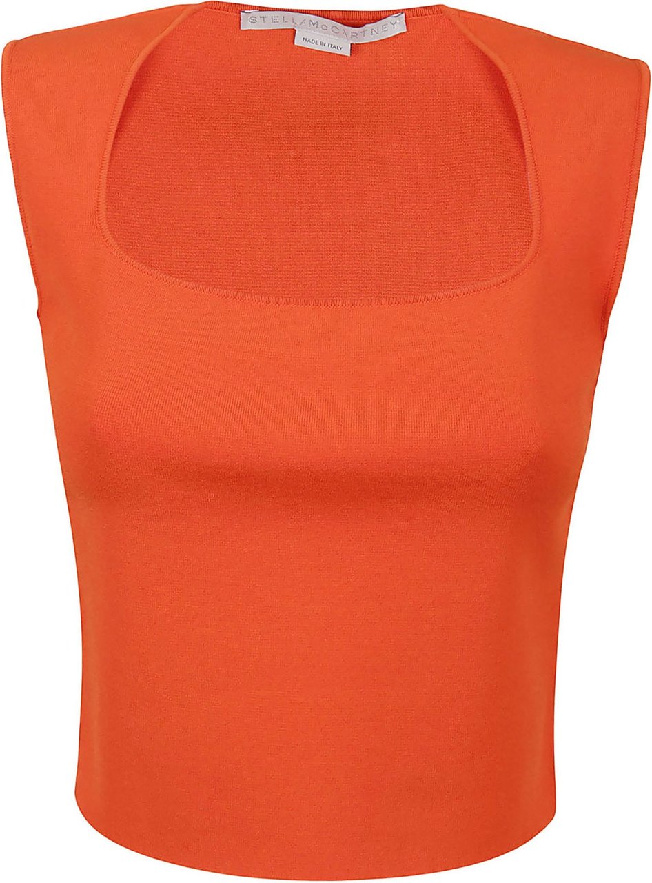 Stella McCartney Compact Knit Knit Top Oranje