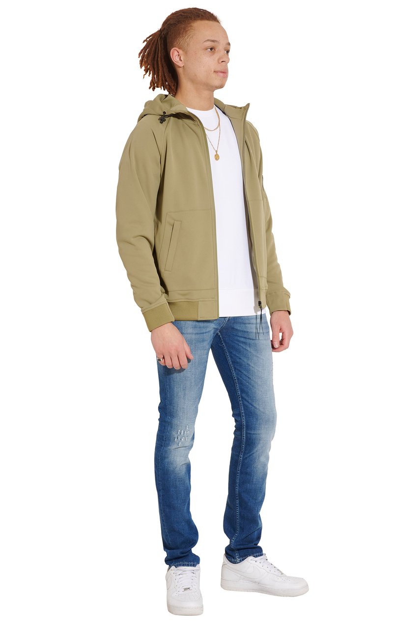 Ma.Strum Techfleece full zip hoody Groen