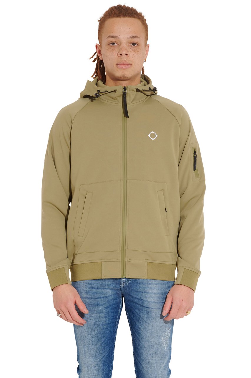 Ma.Strum Techfleece full zip hoody Groen