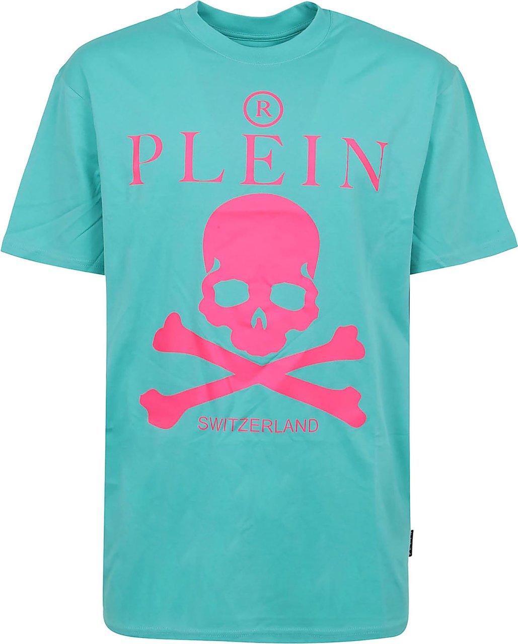 Philipp Plein T-Shirt Round Neck Ss Skull Blauw