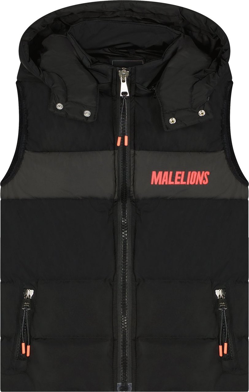 Malelions Junior Sport Nium Bodywarmer -Black Zwart