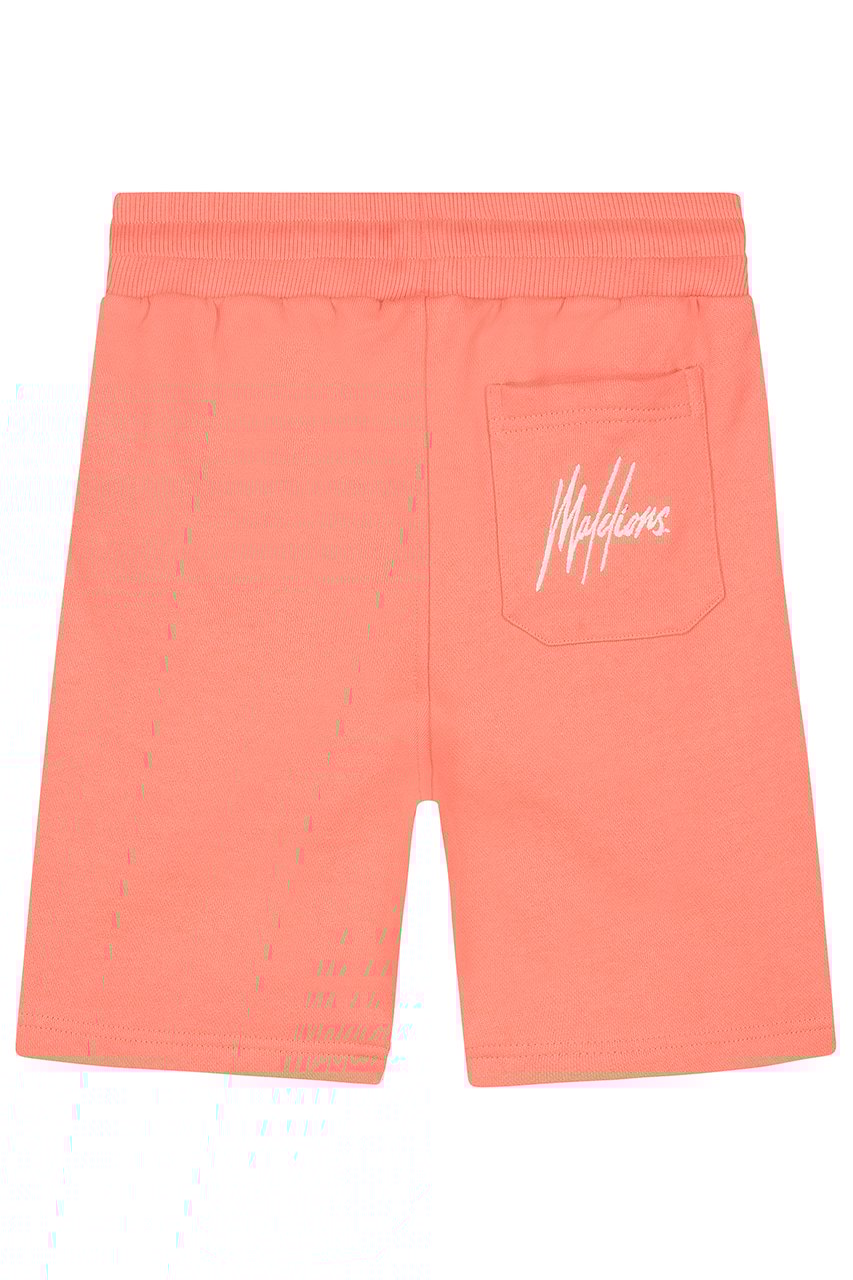 Malelions Junior Captain Short - Peach/Navy Oranje