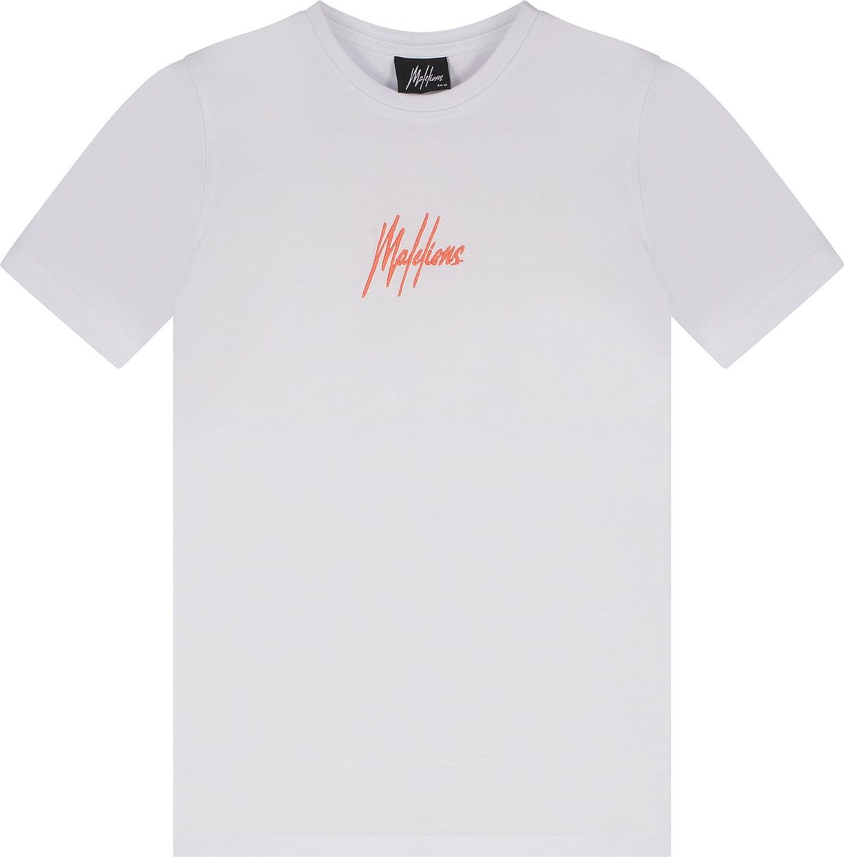 Malelions Double Signature T-Shirt-White/Peac Wit