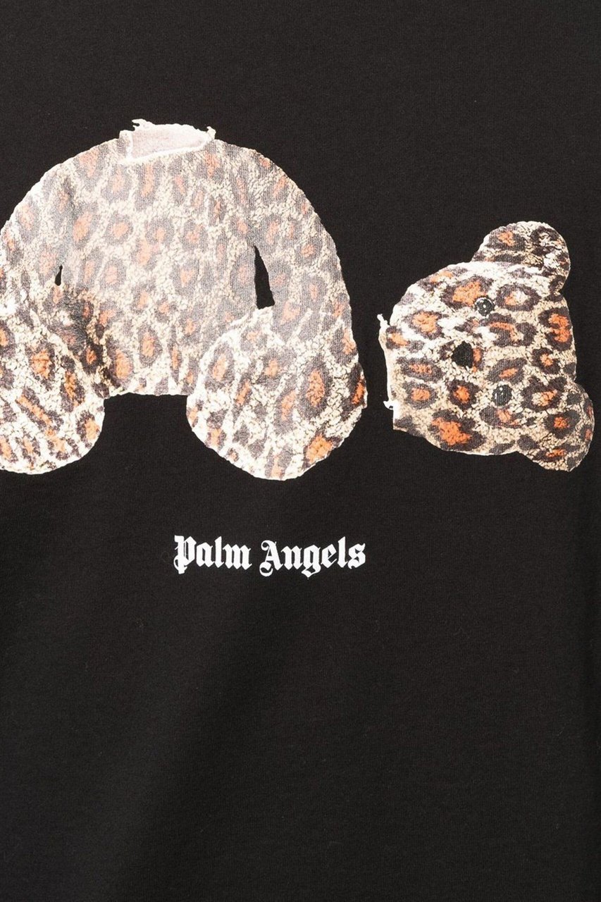 Palm Angels logo print T-shirt Zwart