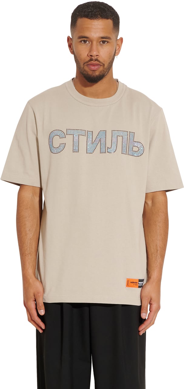 Heron Preston ss tee strass grey cobalt Beige