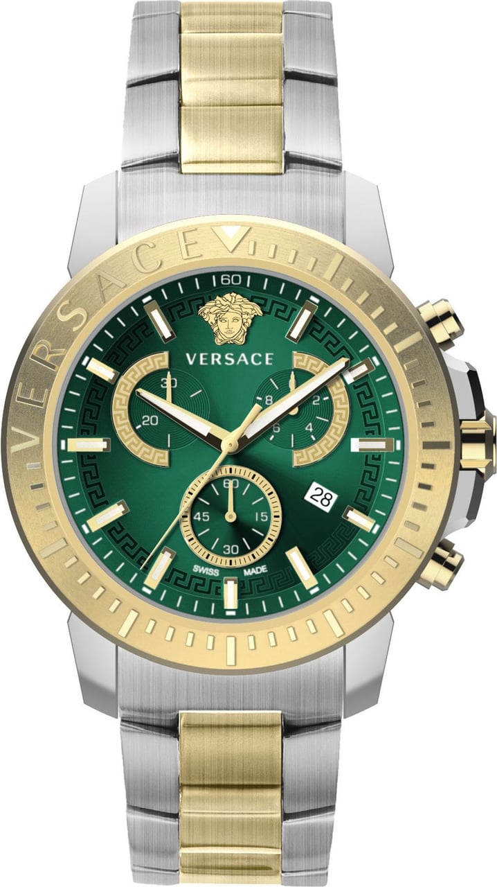 Versace VE2E00421 New Chrono horloge 45 mm Groen