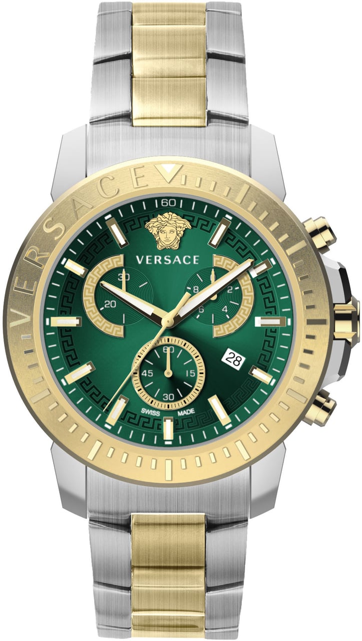 Versace VE2E00421 New Chrono horloge 45 mm Groen