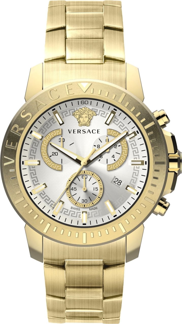 Versace VE2E00521 New Chrono horloge 45 mm Zilver