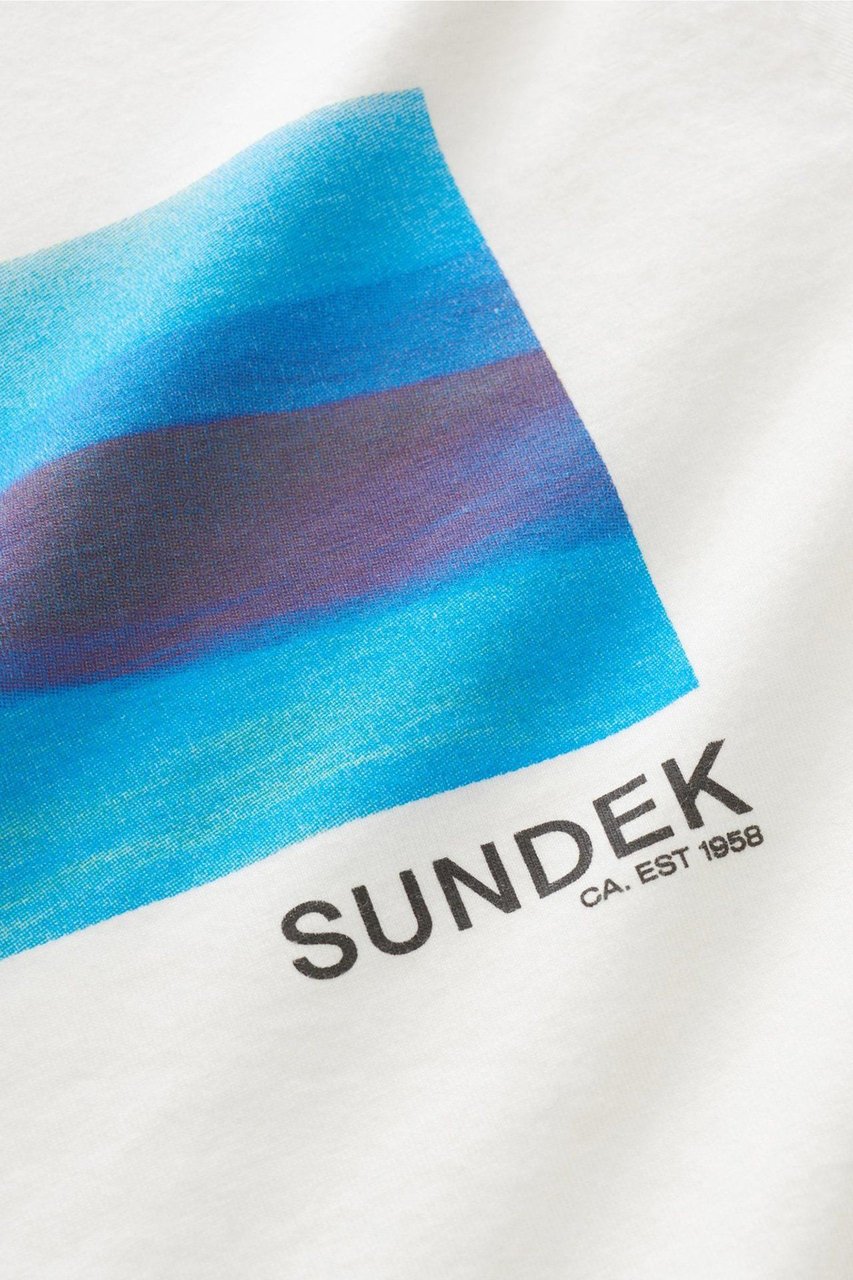 Sundek Printed T-Shirt Wit Wit