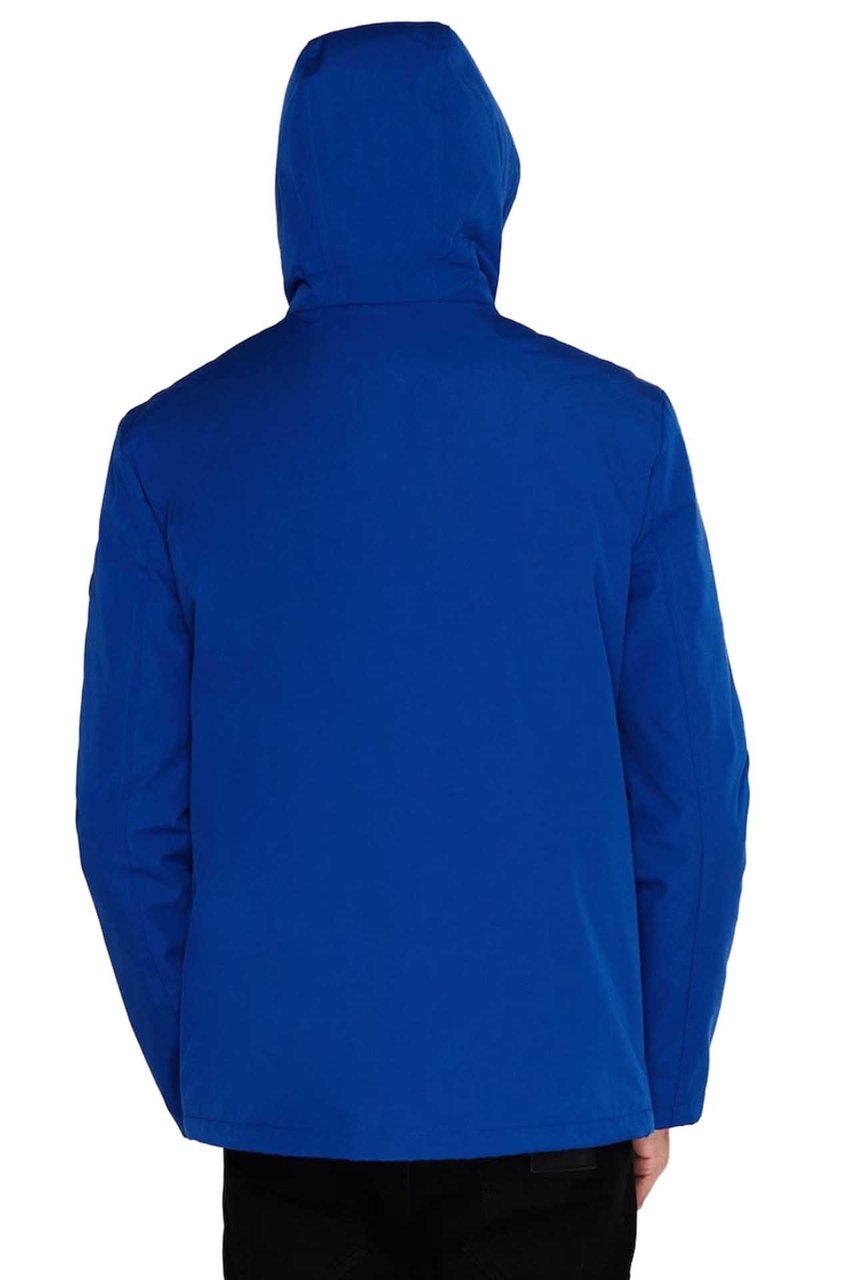 Michael Kors Logo Hooded Jacket Blauw