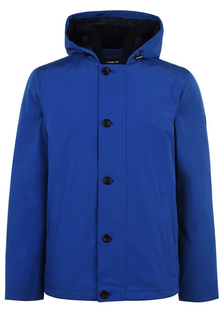 Michael Kors Logo Hooded Jacket Blauw