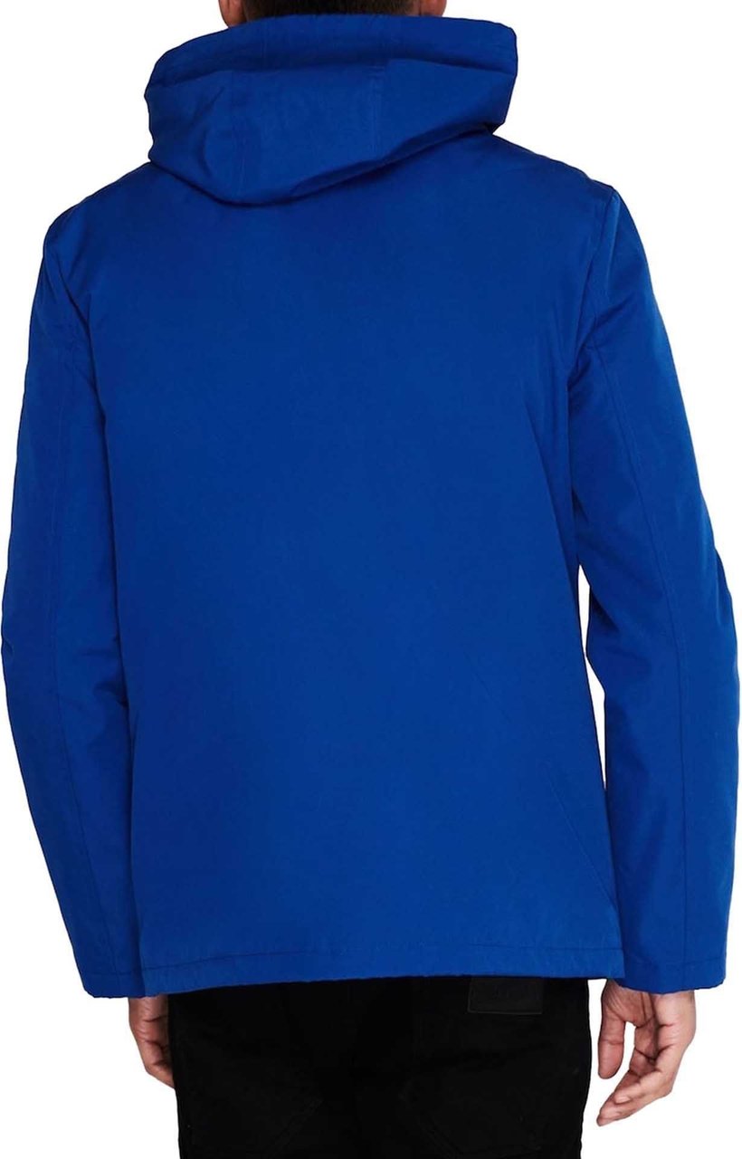 Michael Kors Logo Hooded Jacket Blauw