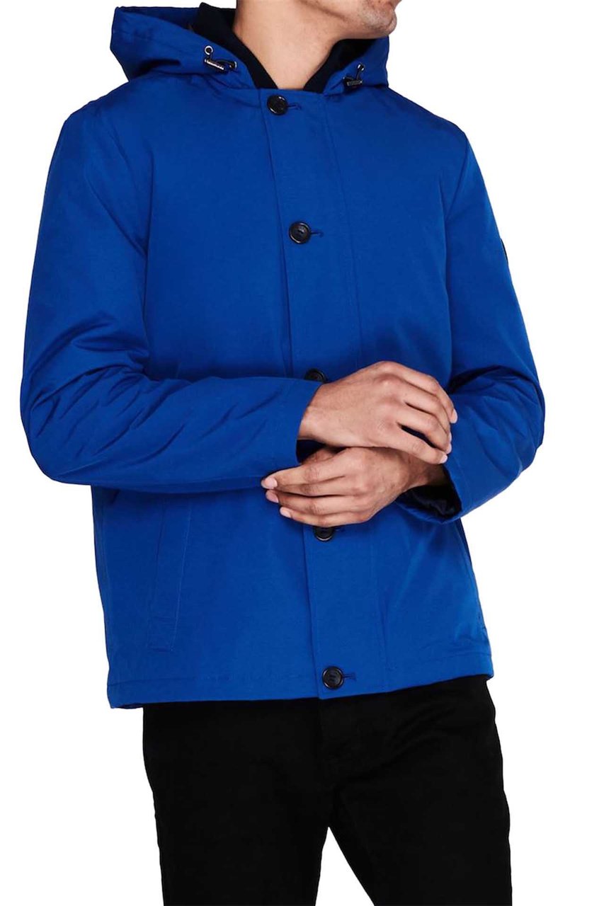 Michael Kors Logo Hooded Jacket Blauw