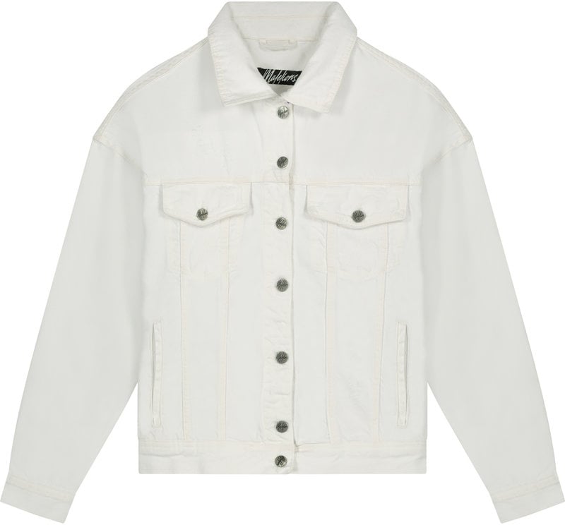 Malelions Women Harly Denim Jacket - White Wit