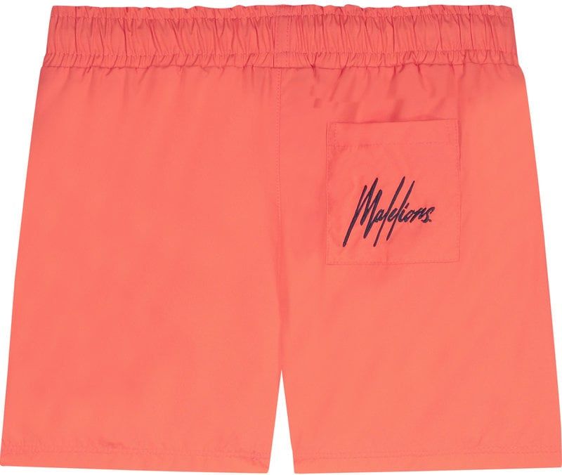 Malelions Junior Signature Swimshort - Peach Oranje