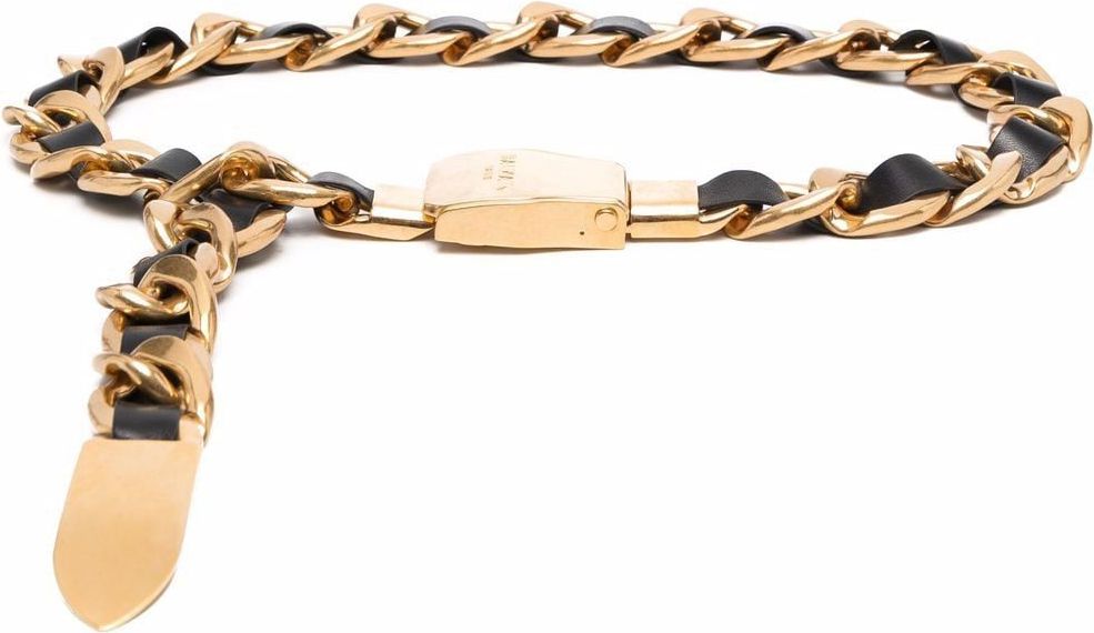 Balmain Leather chain belt Zwart