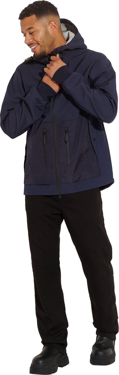 Ma.Strum shoftchell hooded jacket Blauw