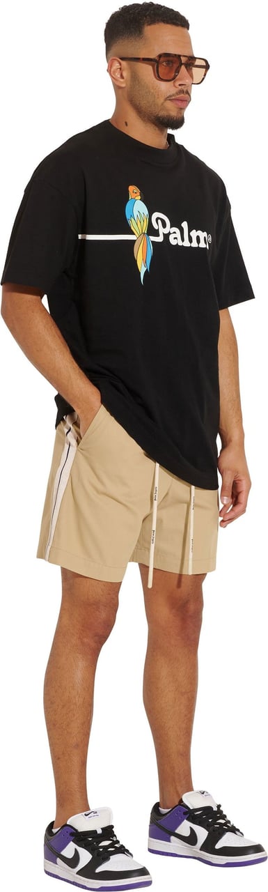 Palm Angels drawstring tailored shorts Beige