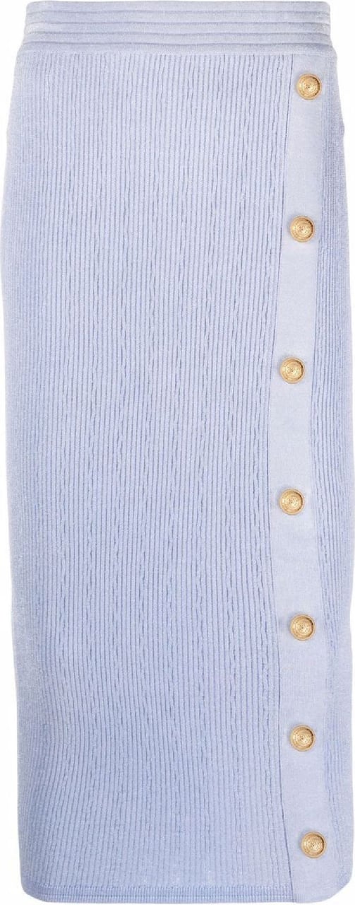Balmain Knitted mid-length skirt Blauw