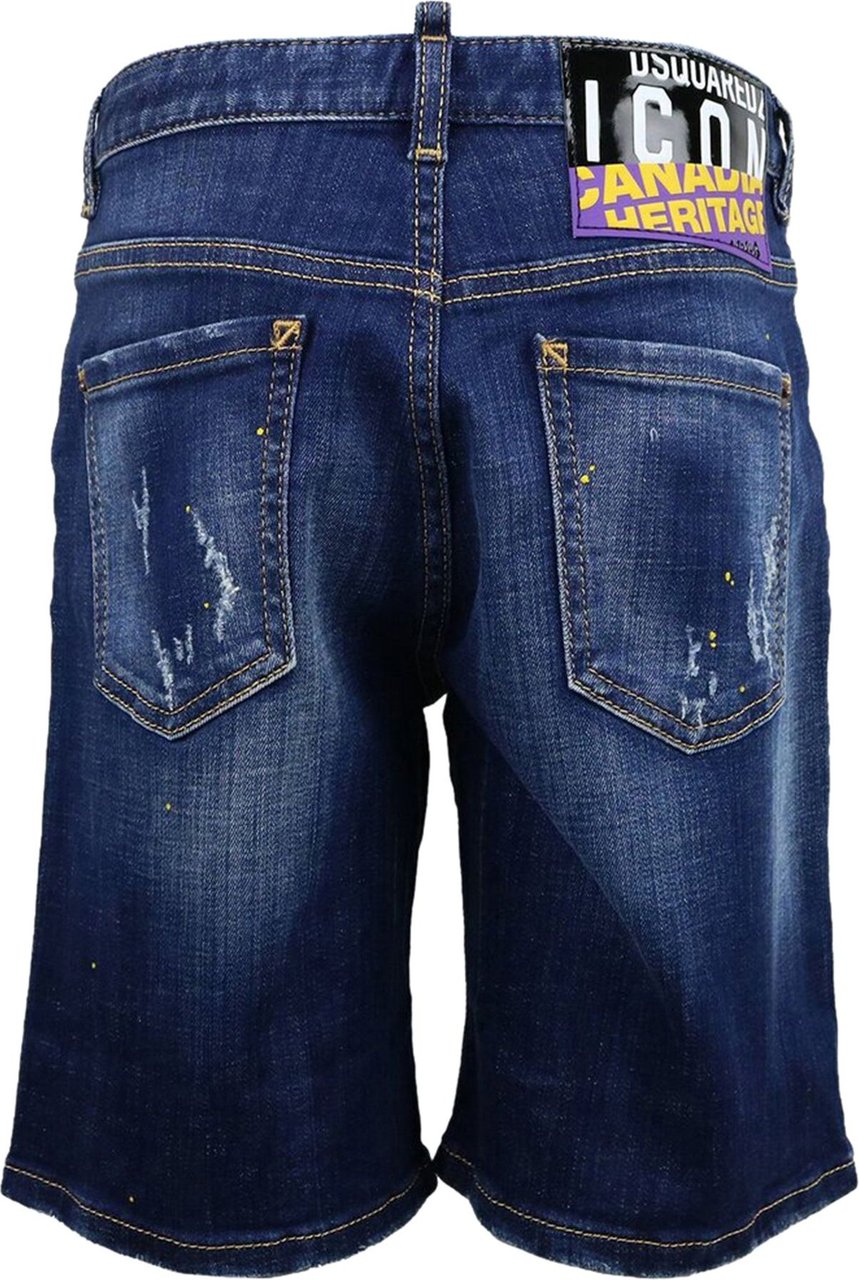 Dsquared2 Boys Cool Fit Short Jeans Blauw
