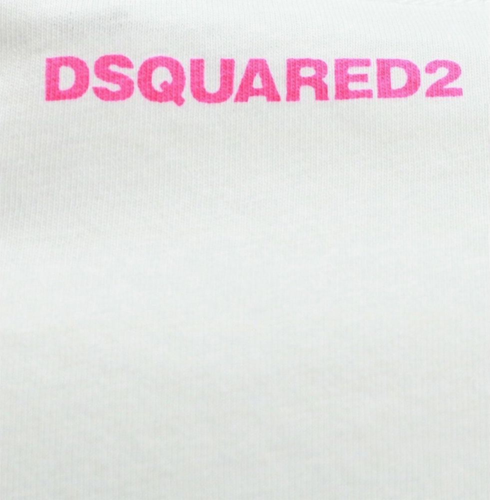 Dsquared2 Shirt Wit Met Fluo Wit