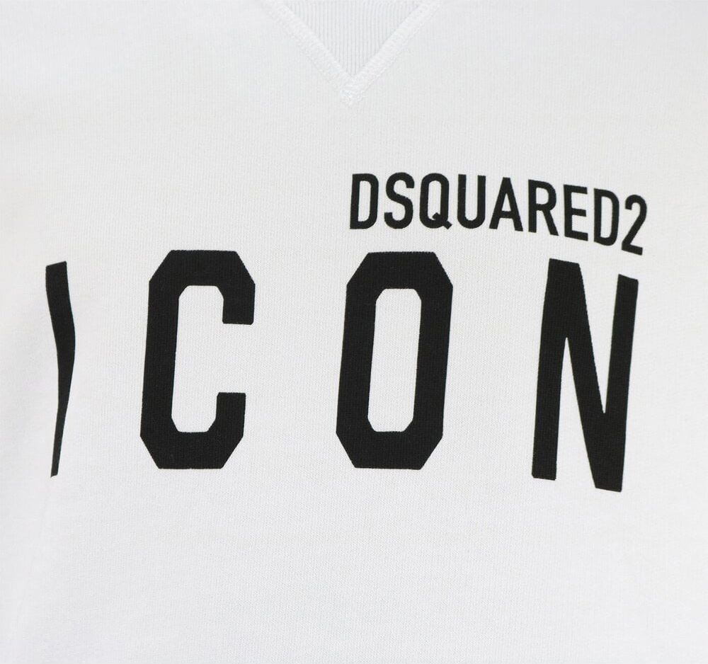 Dsquared2 Hoody Icon Wit Relax Fit Wit