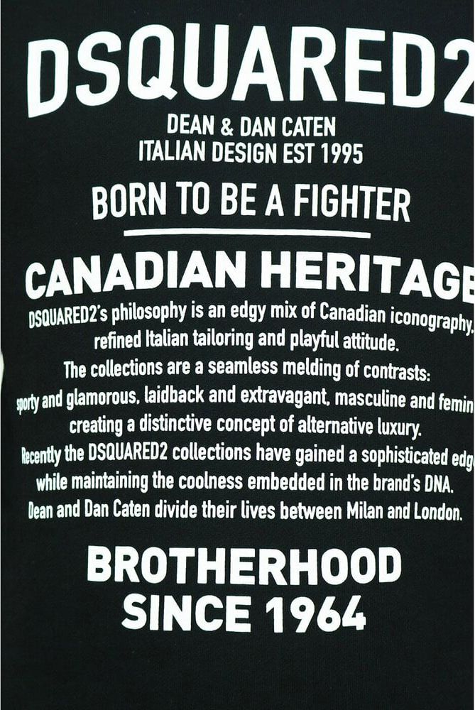 Dsquared2 Sweater Brotherhood Zwart Slim Fit Zwart