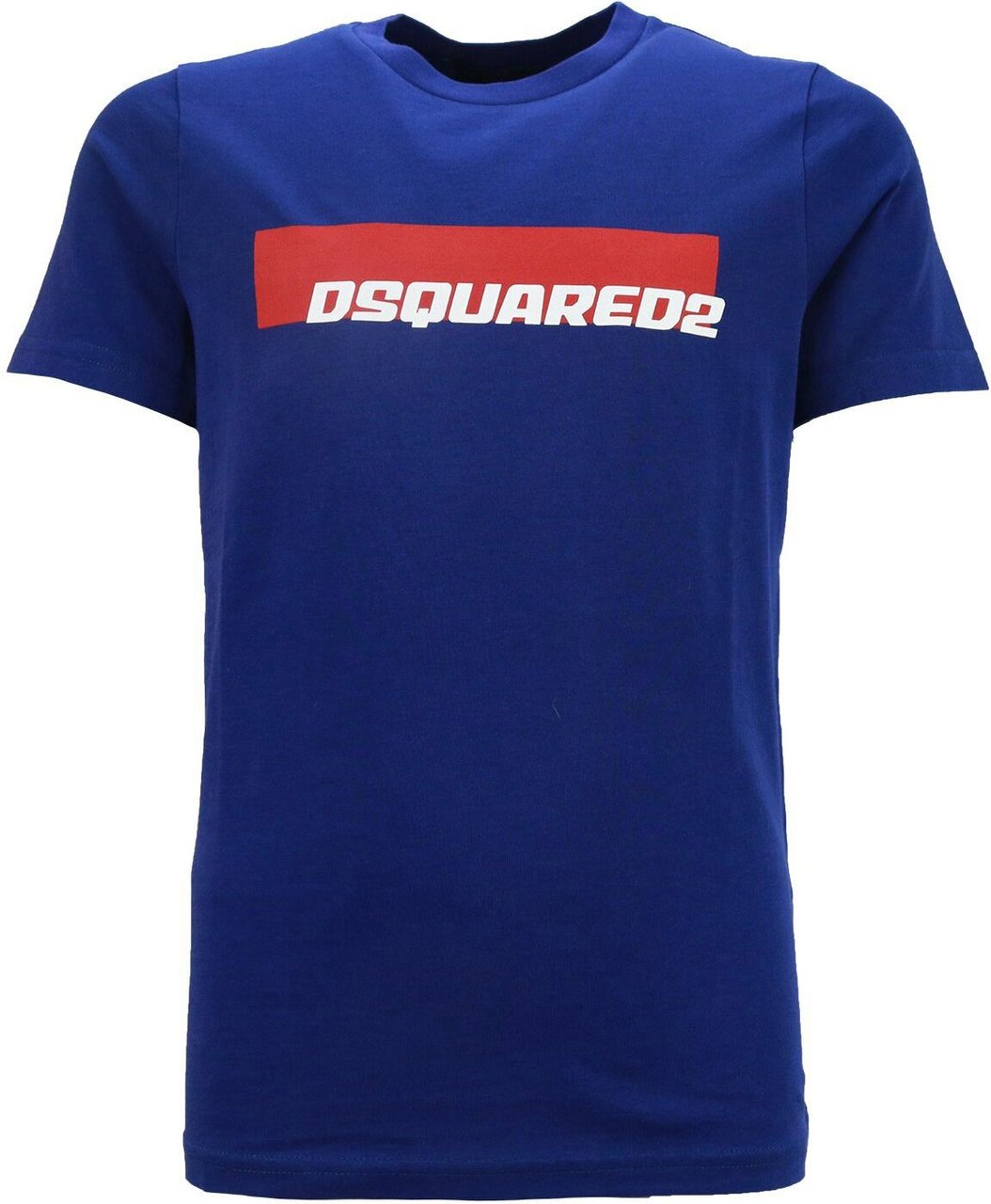 Dsquared2 Shirt Cobalt Met Logo In Wit/Rood Blauw