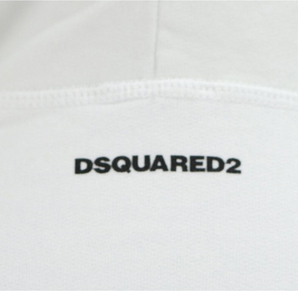 Dsquared2 Hoody Wit Relax Fit Wit