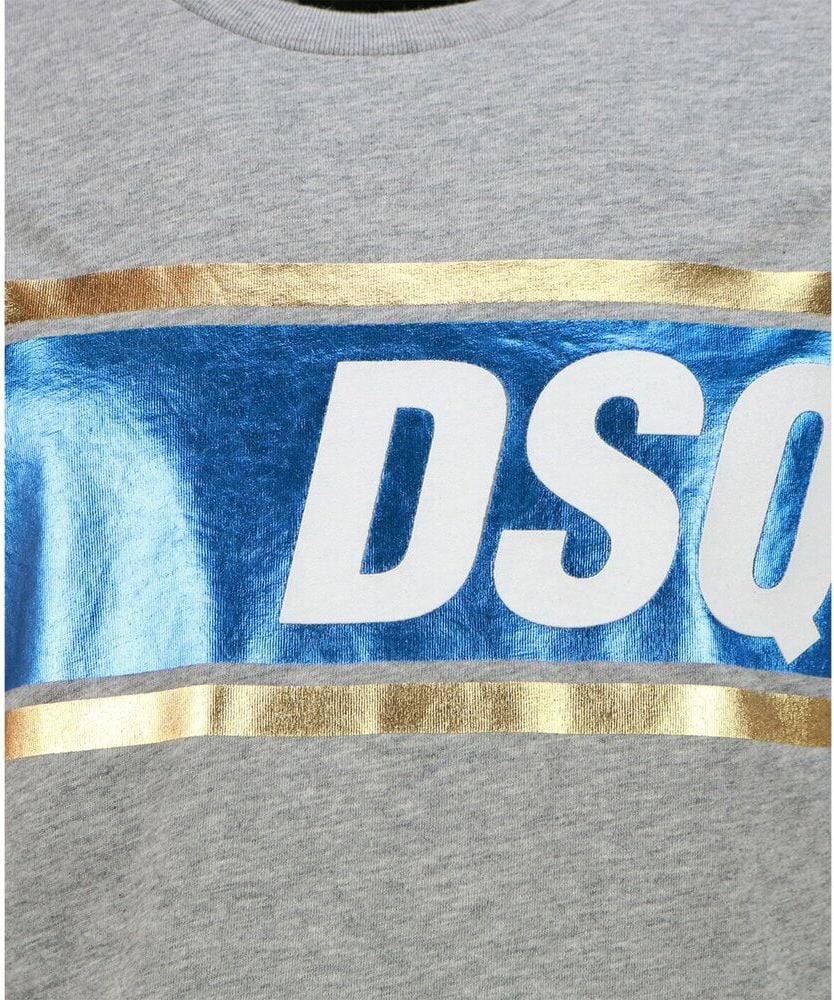 Dsquared2 Shirt Grijs Met Metal Print Grijs