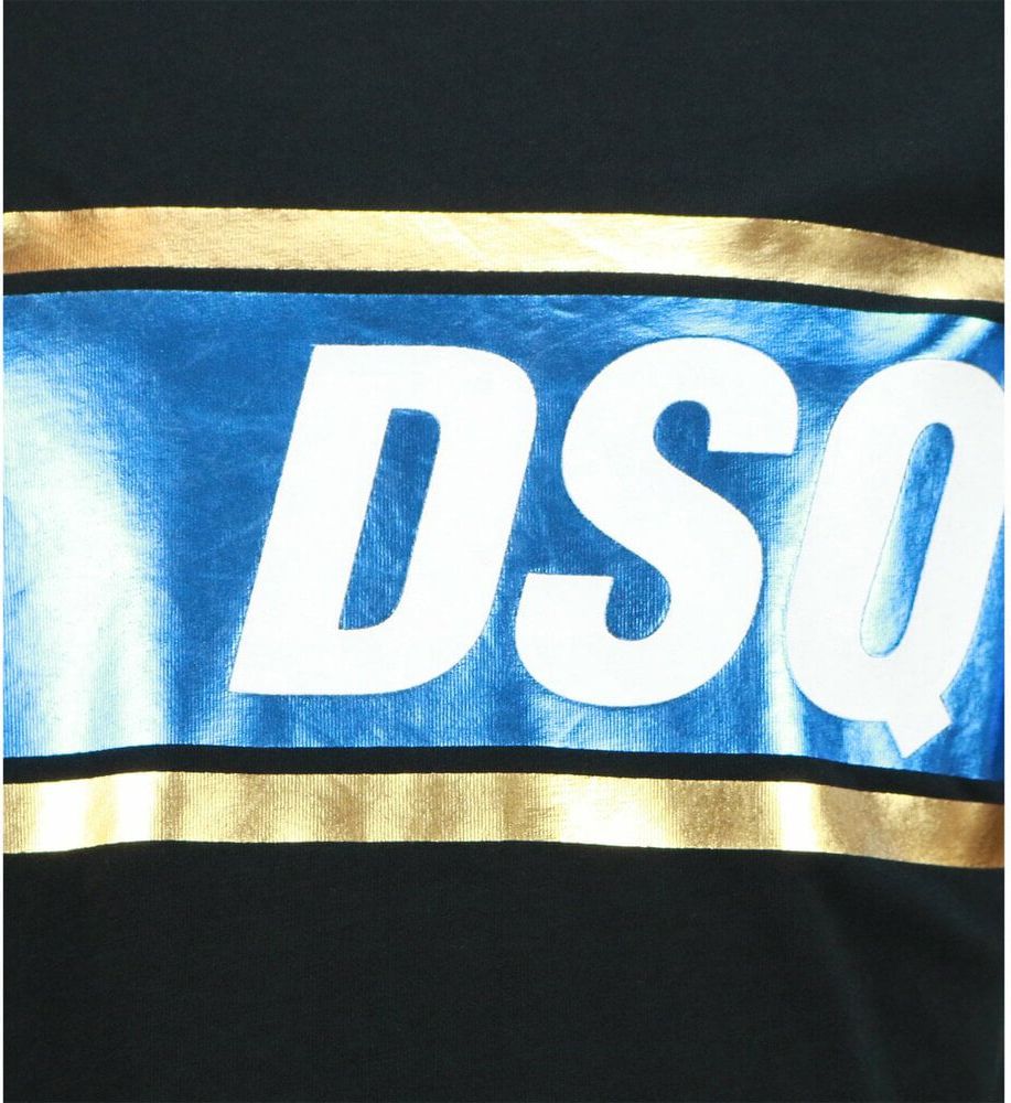 Dsquared2 Shirt Zwart Met Metal Print Zwart