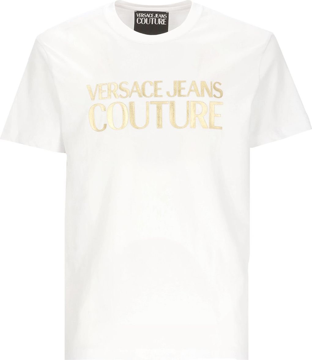 Versace Jeans Couture T-shirts And Polos White+gold Goud