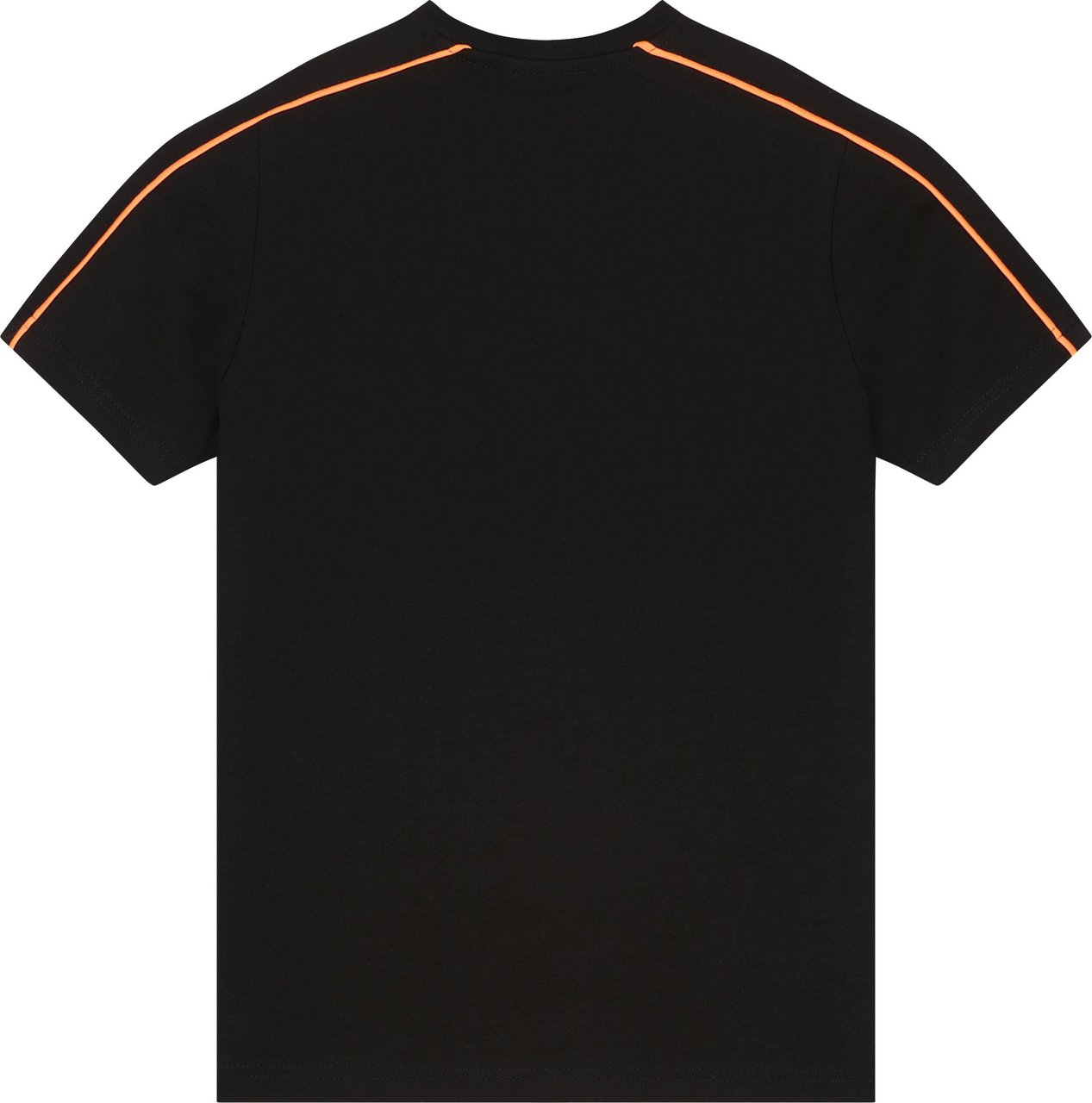 Malelions Coach T-Shirt- Black/Neon Orange Zwart