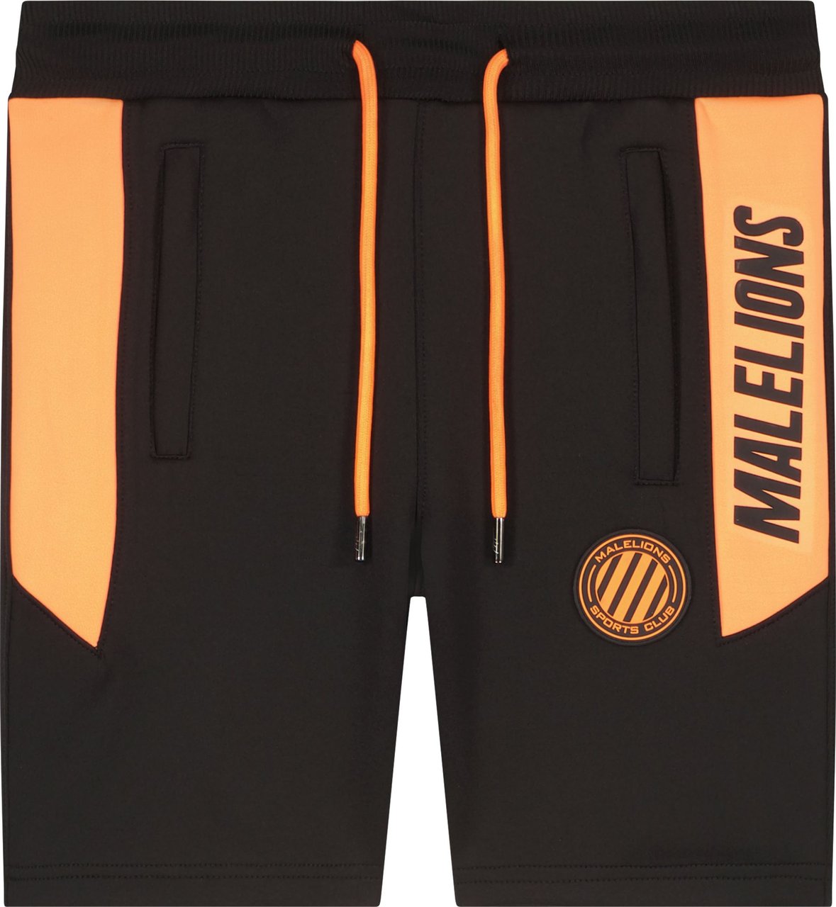 Malelions Coach Short - Black/Neon Orange Zwart