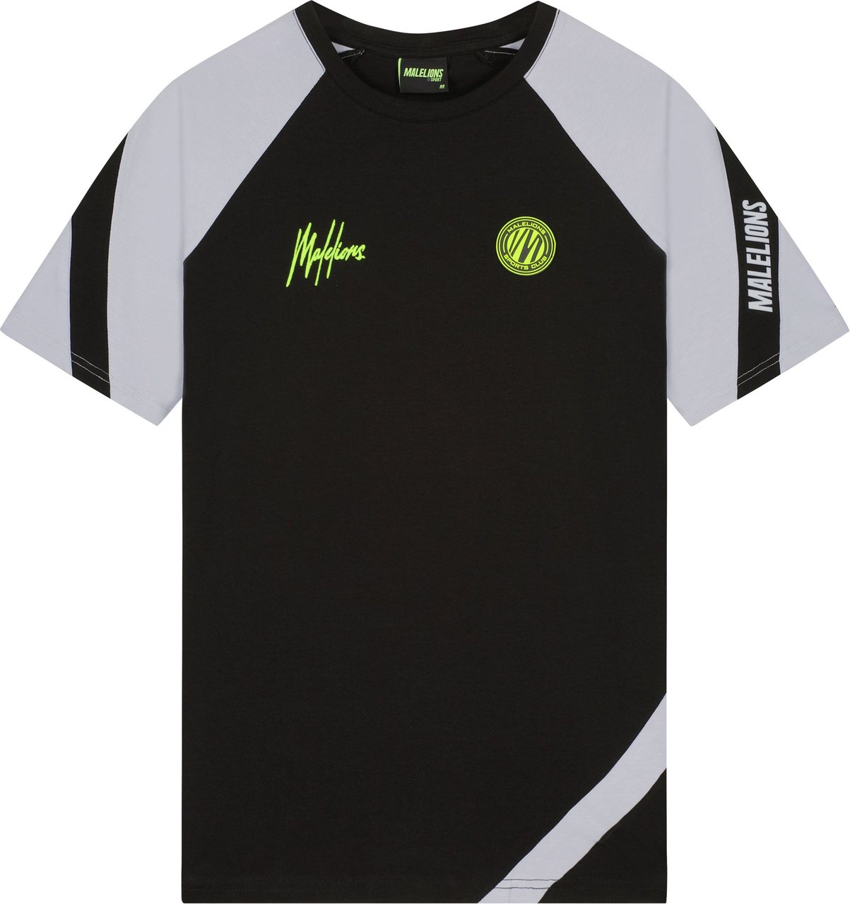 Malelions Sport Pre-Match T-Shirt-Black/Grey Zwart