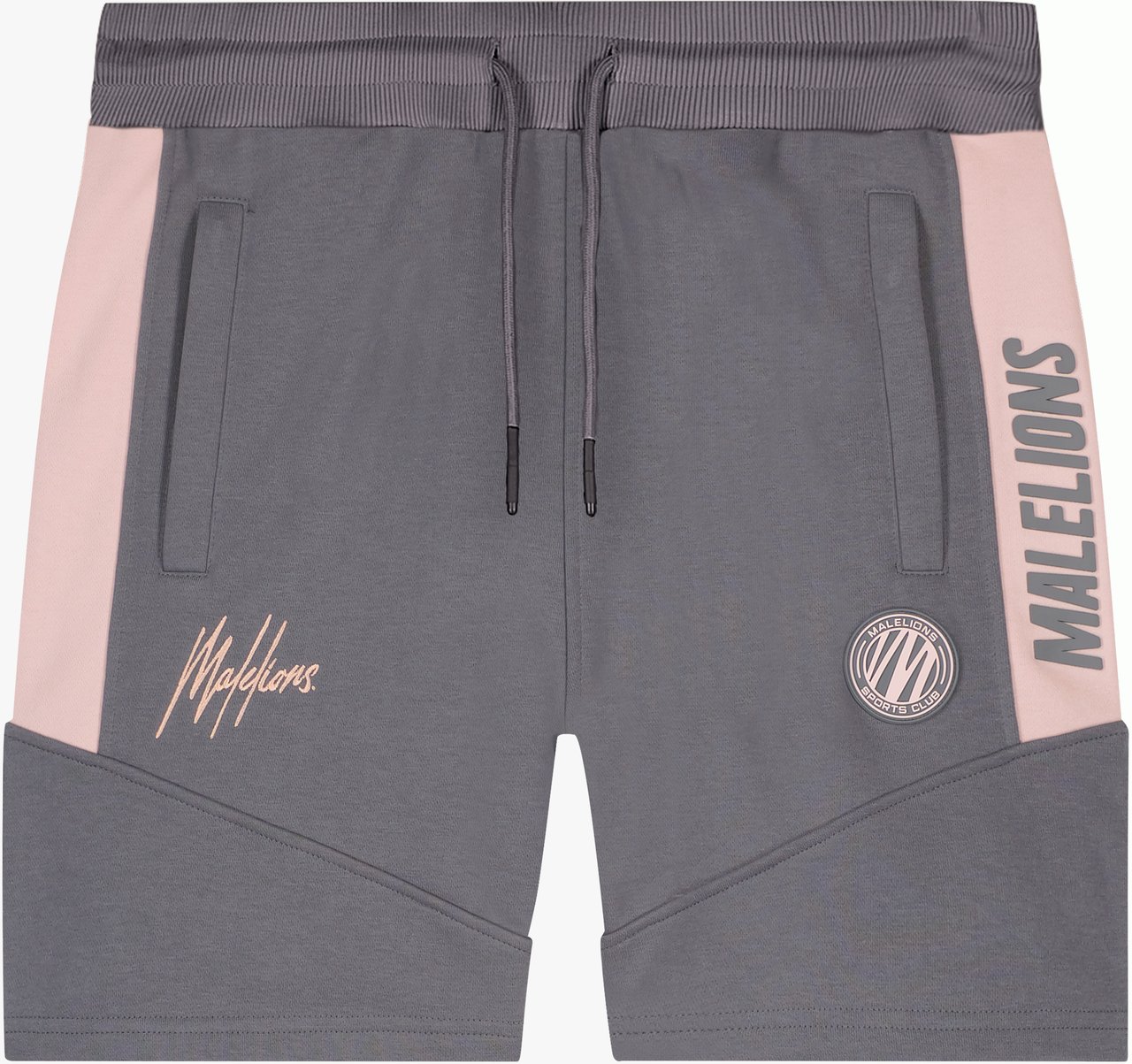 Malelions Sport Coach Short - Matt Grey/Pink Grijs