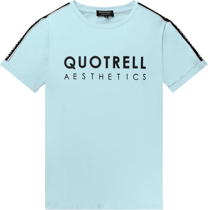 Quotrell Ohio T-Shirt | Light Teal / Black Blauw