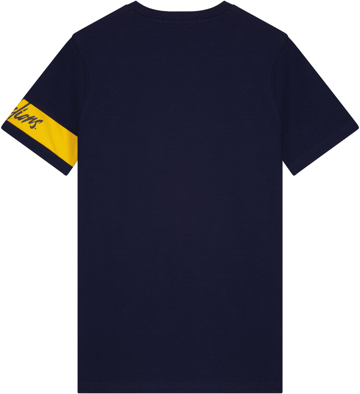 Malelions Captain T-Shirt - Navy/Yellow Blauw