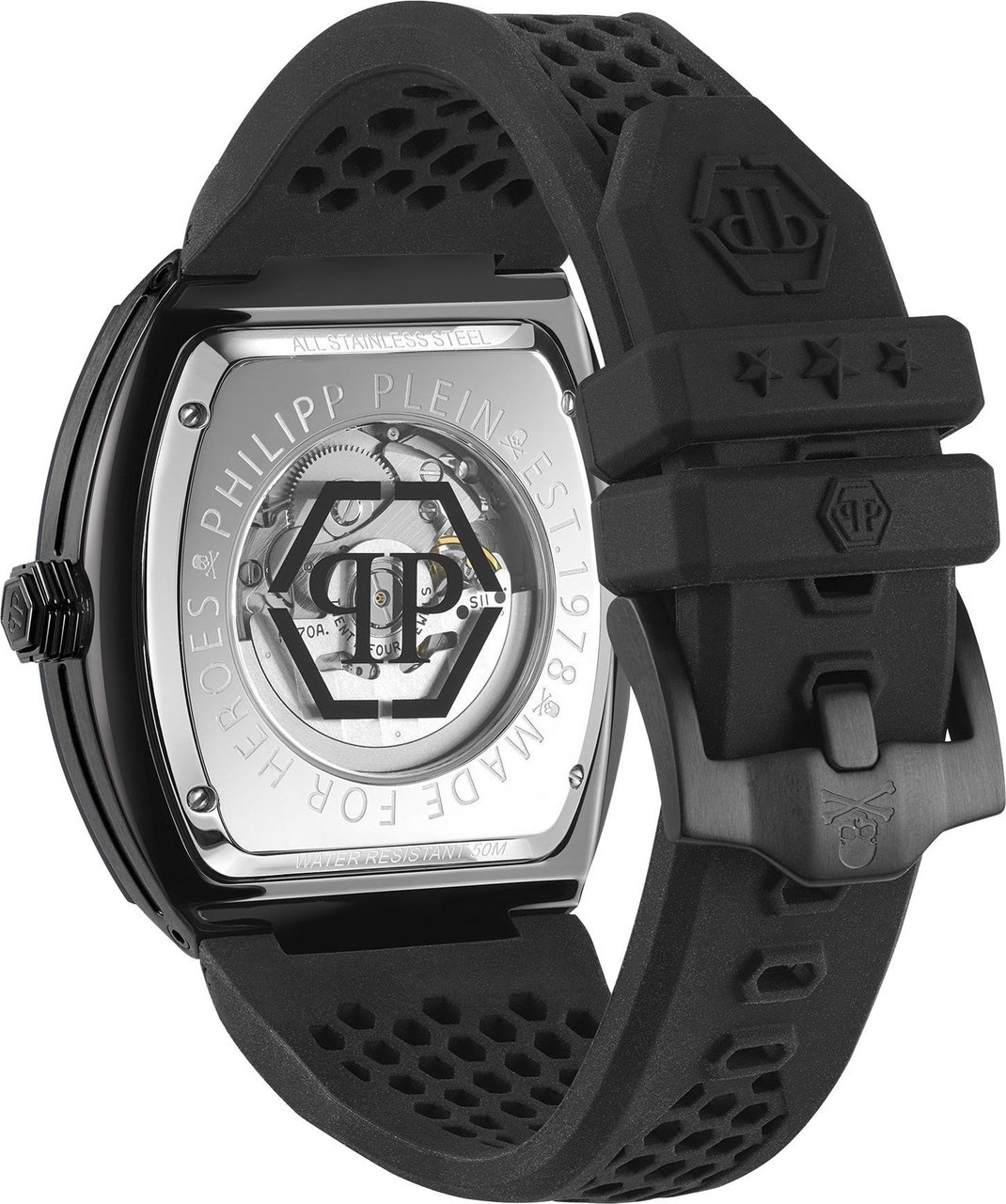Philipp Plein PWBAA0621 The $keleton horloge 44 mm Zwart