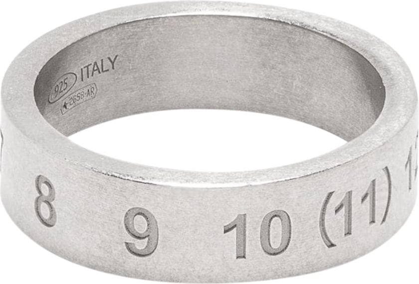 Maison Margiela Numbers Ring Semi-polished Silver Zilver