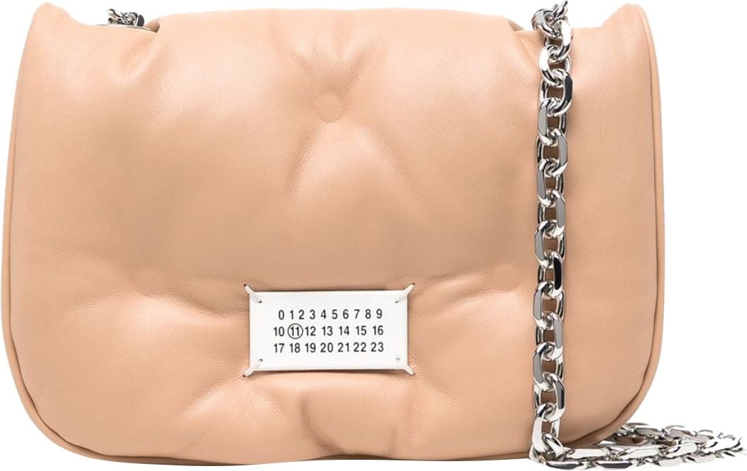 Maison Margiela Glam Slam Flap Small Shoulder Bag Nude Divers