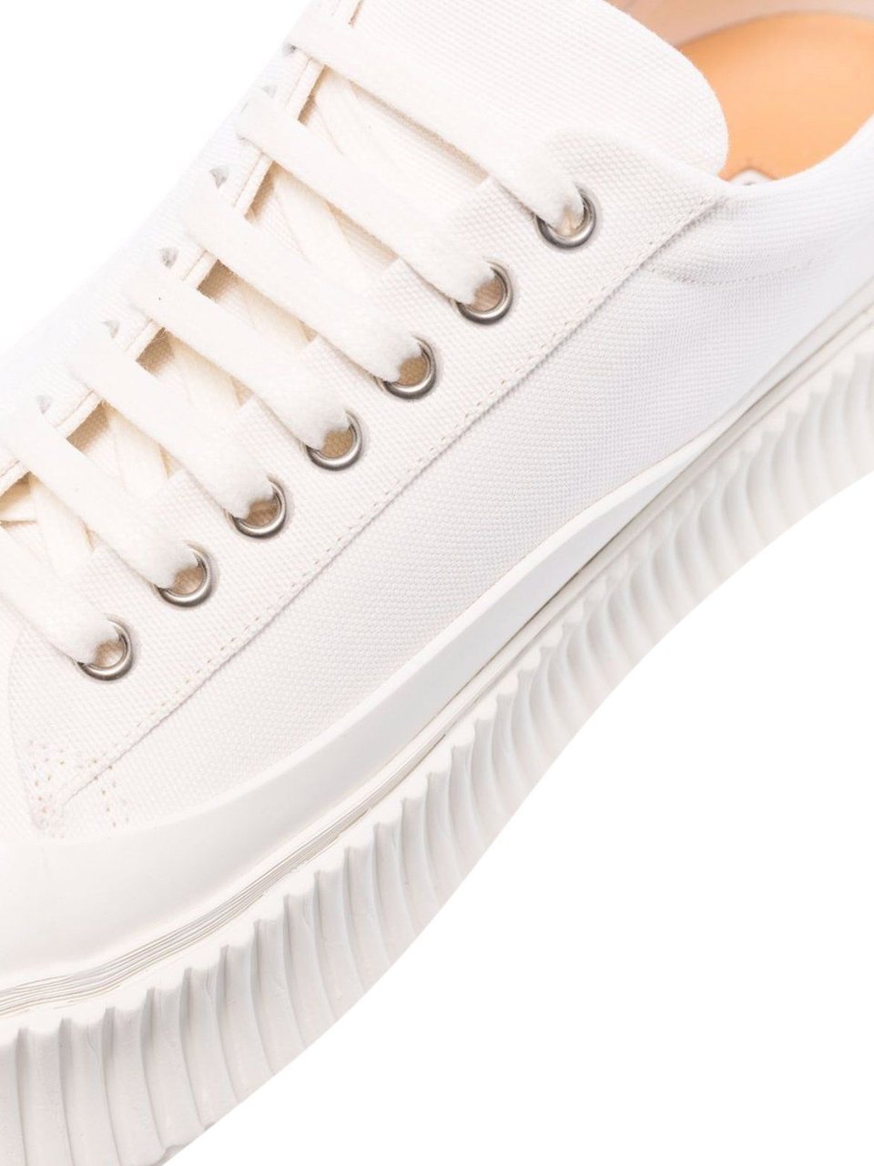 Jil Sander Sneakers Recycled Canvas Off White Milk Wit