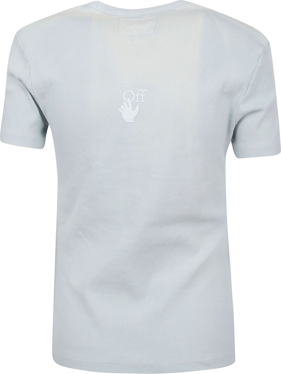 OFF-WHITE Laundry Rib Fitted Tee Blauw
