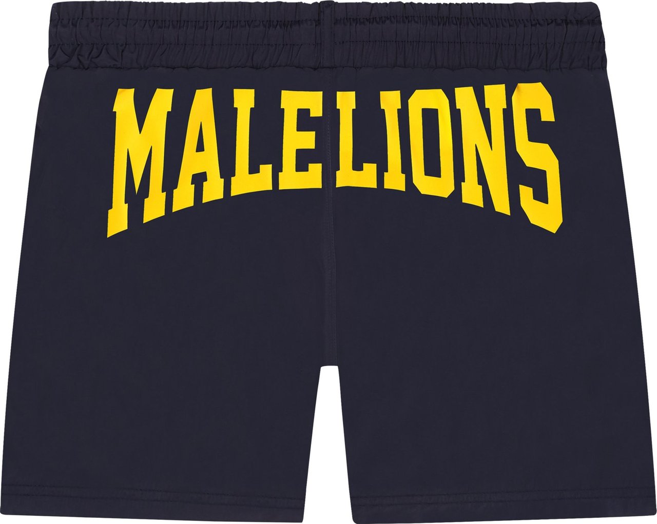 Malelions Boxer Swimshort - Navy/Yellow Blauw
