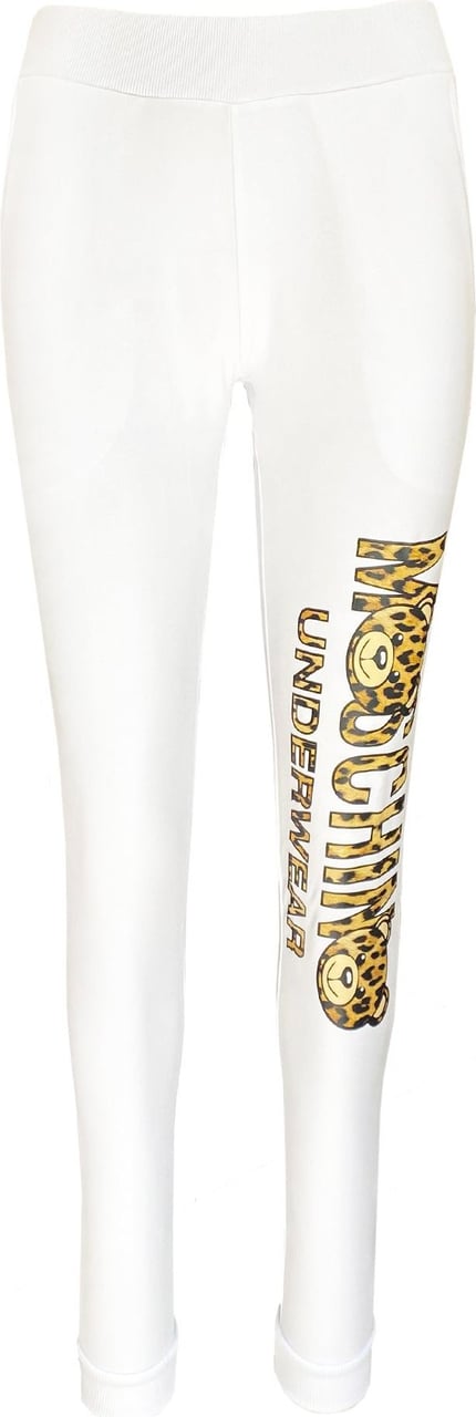 Moschino Moschino Underwear Leopard Logo Track Pants Wit
