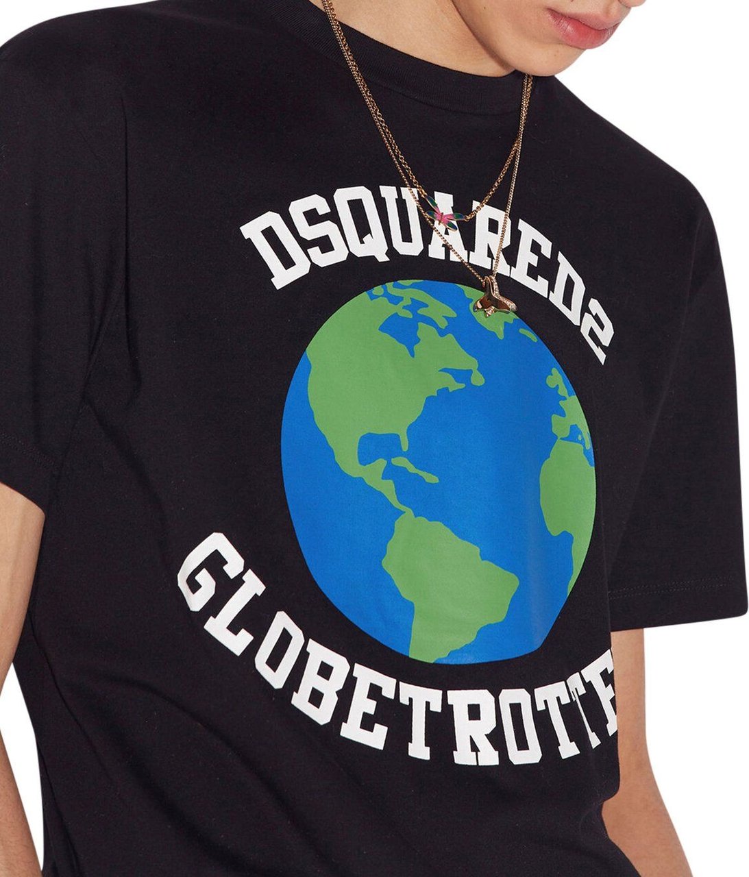 Dsquared2 Globetrotter Cool Tee Shirt Zwart