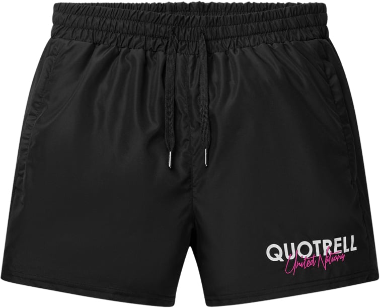 Quotrell Cura Swimshort | Black / Fuchsia Zwart