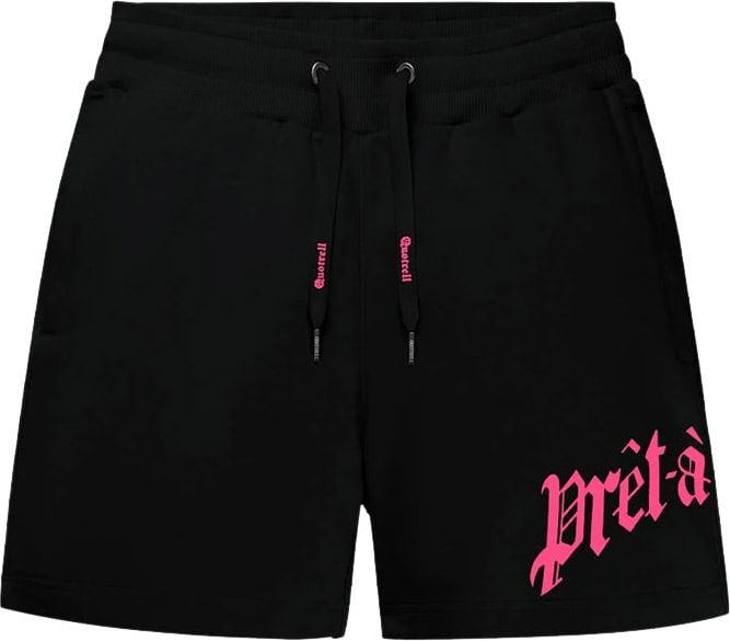 Quotrell Miami Shorts | Black / Fuchsia Zwart